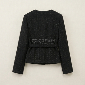 Cosh International Delta Sigma Greek Apparel Sisterhood Elegant <b>Women</b> Windproof Straight Fit Woven Polyester Coat - Product Image 4