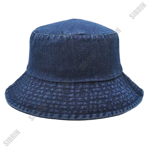 SIBRIN Gorra de Pescador de Mezclilla con Logotipo Personalizado, Unisex, de Algodón Lavado, Estilo Urbano, para Skateboard, Deportes al Aire Libre de Verano - Product Image 2