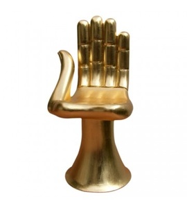 Tabouret en aluminium émaillé de haute qualité, mobilier de qualité supérieure, tabouret en métal, assise finition dorée, ottoman en laiton - Product Image 2