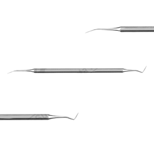 Curetas Dentales Manuales de Acero Inoxidable de Doble Extremo H6/H7 para Eliminar el Sarro y el Cálculo, Reutilizables, Gracey Periodontal - Product Image 1