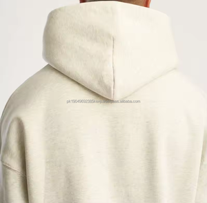 เสื้อกันหนาวมีฮู้ดสำหรับผู้ชายผ้าฝ้ายเทอร์รี่ขนแกะแบบซ่อนมีกระเป๋าโอเวอร์ไซส์กำหนดเองรุ่นพื้นฐาน - Product Image 2