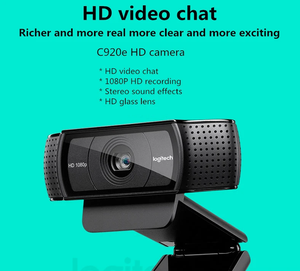 Logitech <span class=keywords><strong>C920</strong></span> Pro prix de gros ordinateur portable <span class=keywords><strong>Usb</strong></span> 1080p caméra écran large appel vidéo et enregistrement Webcam 100% Original CE Stock - Product Image 2