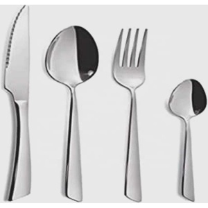 Juego de cubiertos de lujo con mango largo clavado de metal personalizado brillante de acero inoxidable - Product Image 2