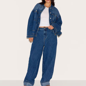 Pantalones Casuales de Pierna Ancha para Mujer, de Alta Calidad, con Logotipo Personalizado, Estilo Urbano, Transpirables, Talla Grande, Cintura Media, Corte Recto - Product Image 4