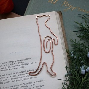 Handcrafted Copper Metal <b>Bookmark</b> Unique Floral Wire Design Long Lasting Page Marker Book Gift Reading Students and Office Desk - Product Image 4