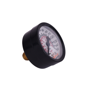 Hydroplus International Brass Analog Pressure <b>Gauge</b> 0-150 PSI DN65 Back Connection BSP 1/4 Male <b>Thread</b> Black Dial - Product Image 2