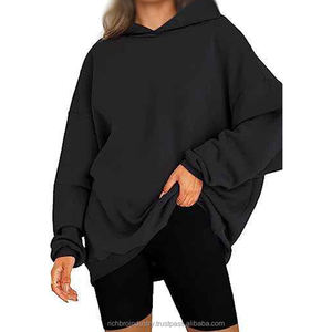 Sweat-shirt à manches longues en molleton épais grande taille pour femmes pour l'automne et l'hiver bonne qualité Offre Spéciale pulls à capuche vierges surdimensionnés - Product Image 6