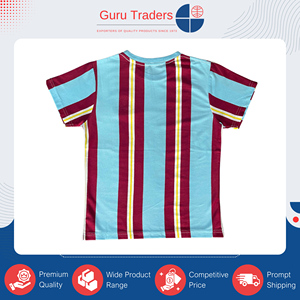 ข้อเสนอสุดพิเศษสำหรับเสื้อยืดลำลองลายทางแนวตั้ง ผลิตจากผ้าโพลีคอตตอนคุณภาพสูง สำหรับเด็กผู้ชาย จากอินเดีย - Product Image 3