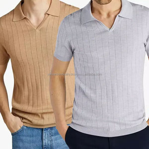 2023 Pakistán hizo cómodo algodón/fibra de bambú para camiseta Polo para hombres patrón sólido diseño único - Product Image 2