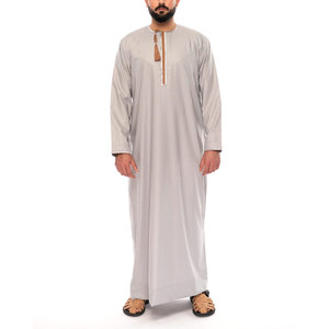 <b>Men</b> Juba Traditional Islamic Muslim Robe Comfortable Long Sleeve Modest Loose Fit Breathable Clothing - Product Image 1