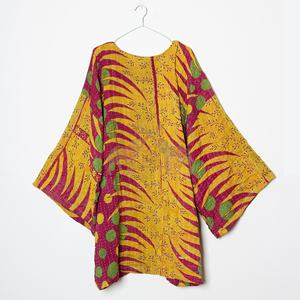 Nouvelle arrivée, robe kimono en coton de style traditionnel Kantha, veste vintage, robe bohème pour femmes - Product Image 3