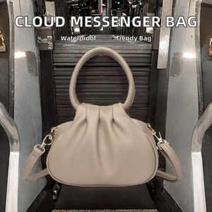 New Fashion Single-Shoulder <b>Messenger</b> <b>Bag</b> for Young Women <b>Ladies</b> Daily Handbag with Polyester Lining Cloud Shape Capacity 63 - Product Image 2