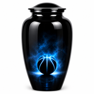 Luxury Golden Soccer Player Picture Sticker Cremation Urn for Human Funeral Ashes - Product Image 6