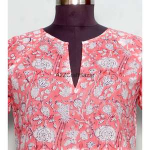 Ladies Summer 100% Pure Cotton Handmade Floral <b>Office</b> Lady Dress Comfortable Short Sleeve Mini Casual Wear Lightweight <b>Outfit</b> - Product Image 3