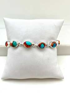 Turquoise Spiny Oyster <b>Adjustable</b> <b>Bracelet</b> Handmade Gemstone Jewelry Women Gift Wholesale - Product Image 4