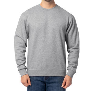Sweat-shirt d'hiver pour homme, col rond, tricoté, coupe décontractée, coupe-vent, 100% coton 280g, vente en gros OEM ODM personnalisée - Product Image 1