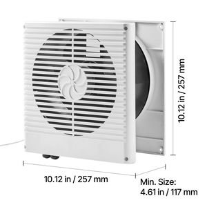 Ventilatore da parete silenzioso da 7,5 pollici con motore AC, regolazione bidirezionale della velocità del vento, 180 CFM, per ventilazione e scarico. - Product Image 2