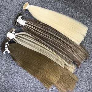 Venta al por mayor Extensiones de cabello Remy doble dibujado Vietnamita Raw HD Lace Itip Frontal con Rubio Piano Resalte Marrón - Product Image 2