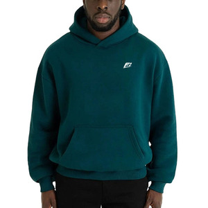 Sweat-shirts à capuche zippés 100% coton molletonné pour hommes, coupe ample et décontractée, épaules tombantes, logo personnalisé, style streetwear, fabricant OEM. - Product Image 1