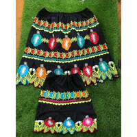 Jupe courte décontractée Pohnpei pour femmes, coupe confortable, taille élastique, respirante, coton/polyester, multicolores, jupes brodées pour femmes