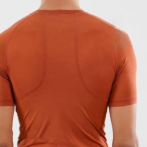 Wholesale Custom Logo Solid Pattern Men's Fitness T-<b>Shirt</b> Quick Dry Compression Sports <b>Shirts</b> Gym T <b>Shirt</b> for Men - Product Image 4
