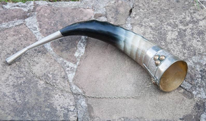 Corne à boire miniature Viking en buffle 100 % qualité supérieure, faite à la main, écologique - Product Image 3