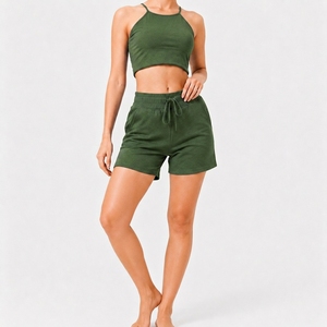 Ensemble décontracté pour femmes, short taille haute et haut court, confortable et décontracté pour l'été - Product Image 2
