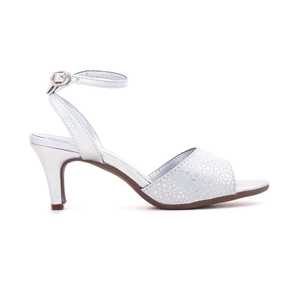 Sandalia de tacón elegante plateada FN5381 - Product Image 2