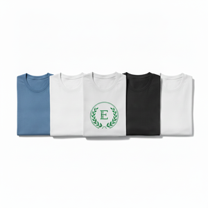 เสื้อยืดแขนสั้นผู้ชายพรีเมียมแบบสั่งทำพิเศษ แพ็ค 5 ตัว |   ผ้าฝ้าย 100% |   การพิมพ์งานศิลปะชื่อโลโก้แบบส่วนตัว |   ระบายอากาศได้ดี - Product Image 2