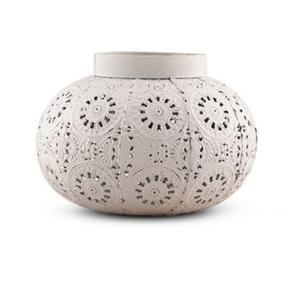 Lanterne vintage en métal doré pour la décoration intérieure, porte-bougie en métal, bougeoir en aluminium moulé, finition dorée - Product Image 6