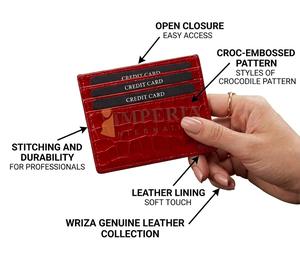 WRIZA Portefeuille de poche pour homme en cuir véritable ultra fin avec blocage RFID, porte-cartes de crédit minimaliste et élégant - Product Image 4