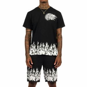 Conjunto de Camiseta y Pantalones Cortos para Hombre, Corte Holgado, Dos Piezas, Informal, para Entrenamiento Deportivo, Gimnasio, Fitness, Ejercicio, Verano, Estilo de Vida - Product Image 6