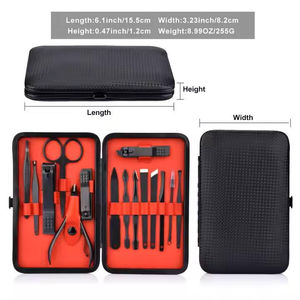 Kit Profesional Clásico para el Cuidado de las Uñas, Manicura y Pedicura, Cortaúñas de Acero Inoxidable, Pinza de Una Sola Punta, Bolsa - Product Image 3