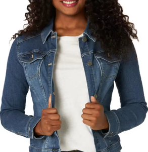 Wholesale 2026 Women's <b>Denim</b> Jackets High Quality Oversized Button-Up Jean <b>Coats</b> Casual Fashion Outwear Manufacturer - Product Image 6