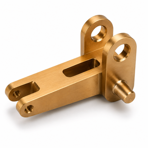 Durable Stainless Steel/Brass Linkage Bracket VMC Machined Broaching Precision Connector Arm Threaded Mounting Points <b>Machinery</b> - Product Image 6