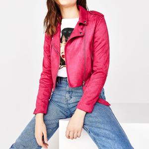 Chaqueta de Cuero Estilo Motero con Relleno de Algodón, Cierre de Cremallera, Cuello Solapa en V, Mangas Largas, Bolsillos con Cremallera, Chaqueta de Cuero con Múltiples Detalles - Product Image 2