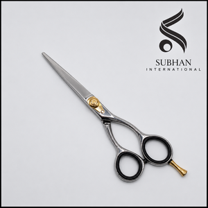 Ciseaux de barbier en acier inoxydable, lames affûtées, qualité export, finition miroir, outils de coupe de cheveux pour salon avec poignée décalée - Product Image 5