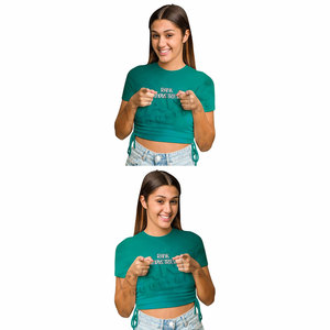 Camisetas Cortas Transpirables para Mujer, Talla Personalizada, Diseño Personalizado, Ropa Urbana - Product Image 5