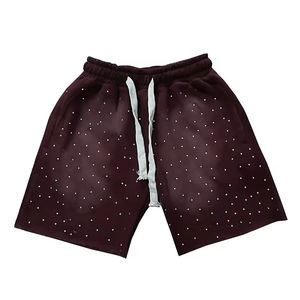 Nouveaux shorts homme personnalisés été 2026, délavés à l'acide, séchage rapide, style streetwear vintage, effet soleil délavé, imprimé en relief, poche ornée de strass - Product Image 5