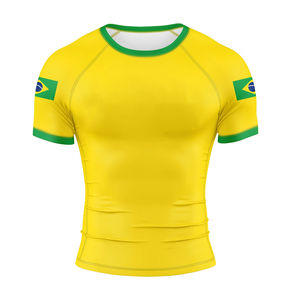 Rashguard de compression haute qualité pour MMA, manches longues, vêtement de combat en Spandex et Polyester respirant, UPF50, 180g, pour entraînement en salle de sport - Product Image 1