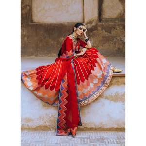 เสื้อผ้าอินเดียและปากีสถานที่สวยงาม Choli lehenga choli ลำดับงานด้าย zari - Product Image 5