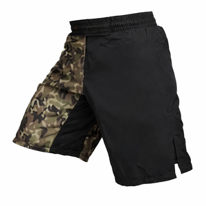 Shorts de sport personnalisés pour hommes avec panneau camouflage, séchage rapide, pour l'entraînement et la course à pied - Product Image 1