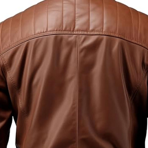 Veste en cuir pour homme, style slim fit tendance 2026, 100% cuir véritable, vêtement chaud de qualité supérieure, personnalisable - Product Image 5