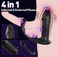 Vibrateur masseur de prostate pour hommes Vente en gros Télécommande Plug Anal Vibrant avec anneau pour bite Juguetes Sexuales