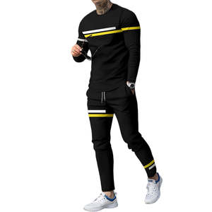 Ensemble de deux pièces pour homme, t-shirt de sport décontracté à col rond et manches courtes pour l'automne et l'été - Product Image 6