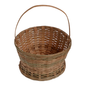 Vibrant Wide Flared Handwoven <b>Bamboo</b> Fruit <b>Basket</b> Bowl Pink Crisscross Accents Luxury Hanging Storage for Hotels Wholesale - Product Image 2