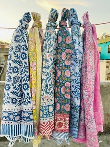 Handblock Printed Cotton <b>Sarong</b> for Women Pareo Wrap Beach Wear Party Wear Scarfs Mix Assorted Multi Color Designs Cover Ups - Product Image 4