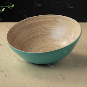 ชามไม้ไผ่แบบใช้แล้วทิ้งเครื่องครัวธรรมชาติสำหรับซุปก๋วยเตี๋ยวสตูว์และปาร์ตี้ - Product Image 5