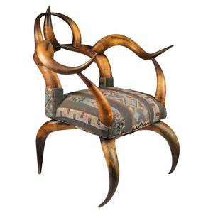 Silla de cuerno de búfalo africano de diseño personalizado, mueble único y distintivo, calidad superior, hecho en India - Product Image 5