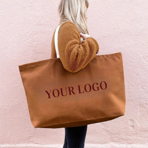 Machine washable everyday large carry <b>bag</b> made of 100% cotton with custom design for <b>storage</b>, marketing & travel - Product Image 3
